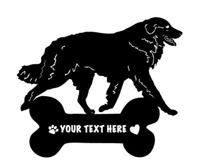 Great Pyrenees garden stake by Rustica Ornamentals; black dog silhouette on bone with text on Tampa Home & Garden Store