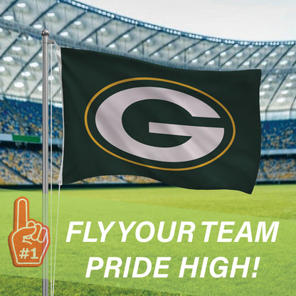 Green Bay Packers Single Sided Estate Flag with 2 Grommets, 3'x5' - Tampa Home & Garden Store