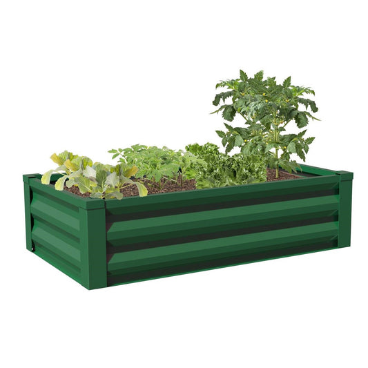 Green Powder Coated Metal Raised Garden Bed Planter Made In USA - Tampa Home & Garden Store