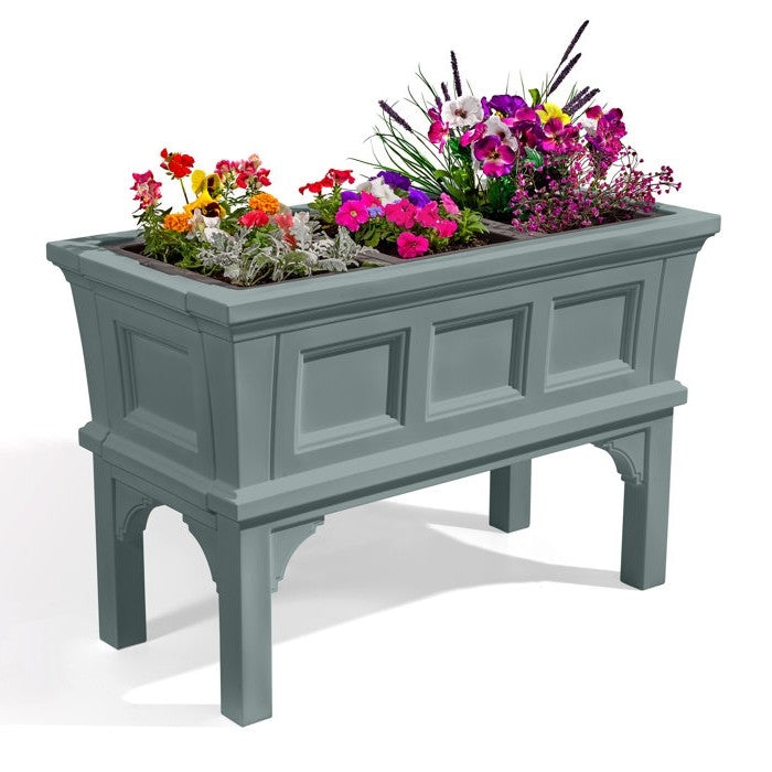 Green Rectangular Raised Garden Bed Planter Box with 3 Removeable Trays - Tampa Home & Garden Store