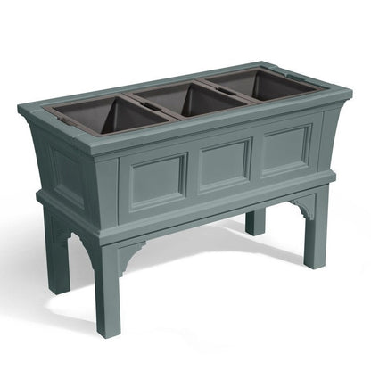 Green Rectangular Raised Garden Bed Planter Box with 3 Removeable Trays - Tampa Home & Garden Store