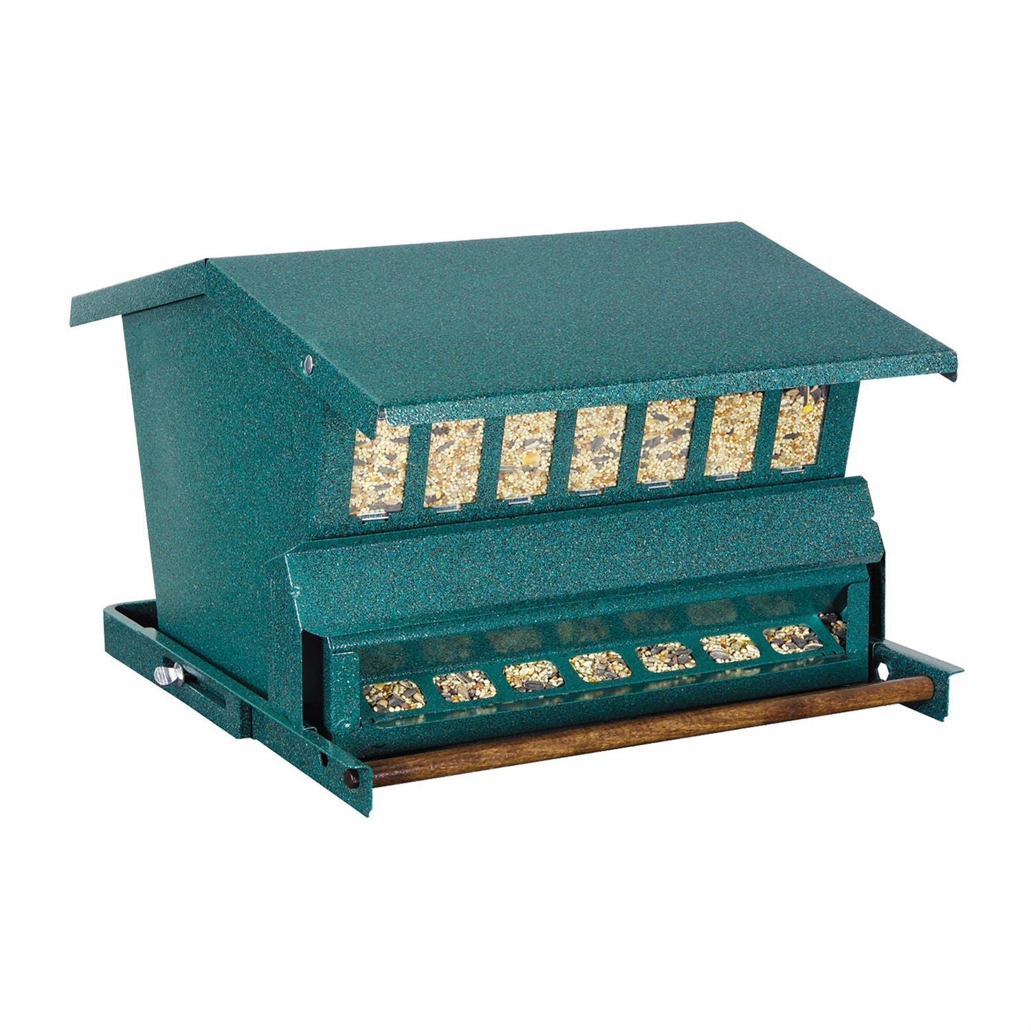 Green Steel Squirrel Proof Wild Bird Feeder with Hanger - Tampa Home & Garden Store