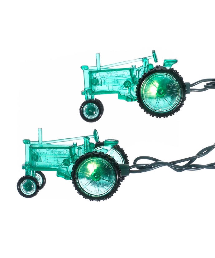 Green Tractor Novelty Light Set - 9 Feet - Tampa Home & Garden Store