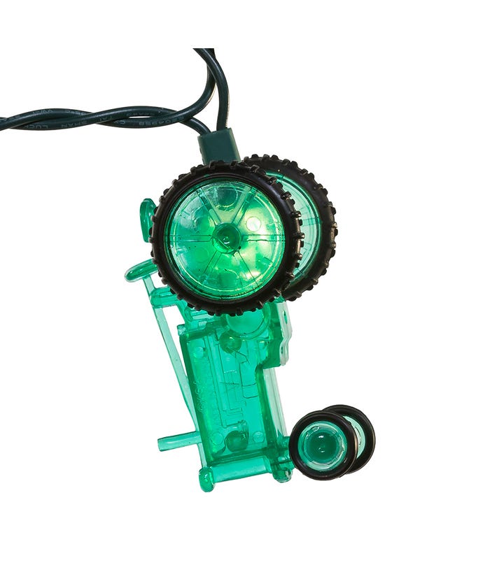 Green Tractor Novelty Light Set - 9 Feet - Tampa Home & Garden Store