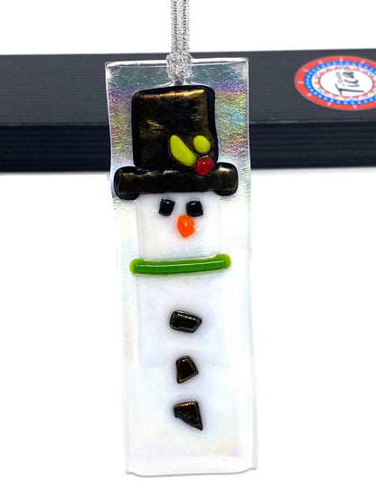 Adorno de cristal hecho a mano - Frosty el muñeco de nieve