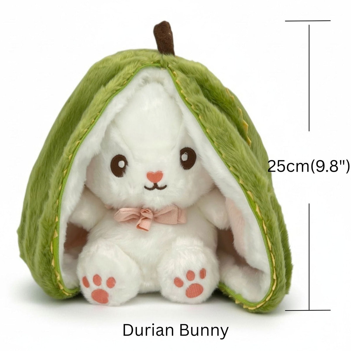 Reversible Bunny and Strawberry Plush Toy for Kids