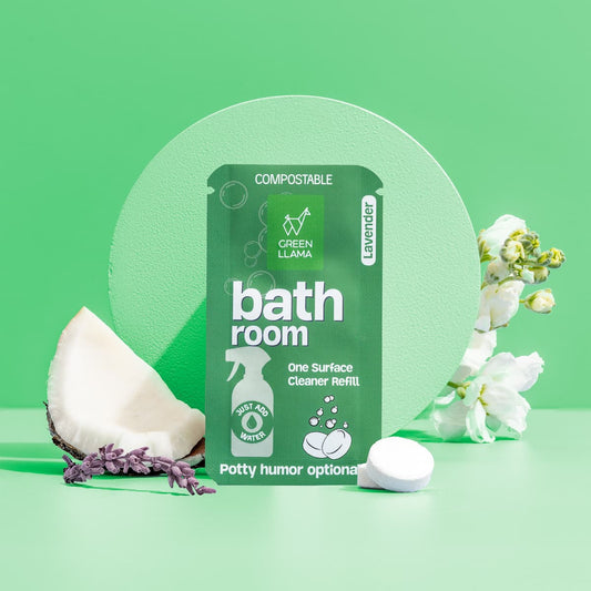 Bathroom Spray Glass Bottle Cleaning Kit with Lavender - Tampa Home & Garden Store