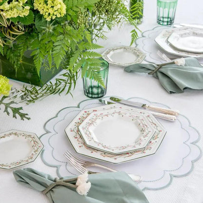Napkins set of solid cotton cloth in sage green for elegant tables by Talah Home on Tampa Home & Garden Store