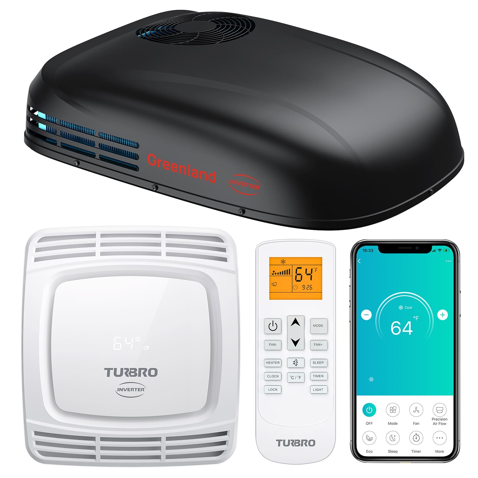 Greenland 13,500 BTU Inverter RV Air Conditioner with Heat Pump - Tampa Home & Garden Store
