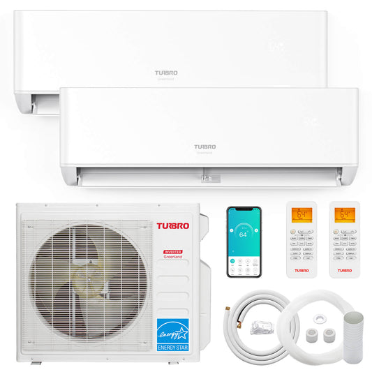 Greenland 27,000 BTU Dual Zone(2) Mini Split AC with Heat Pump (R454B) - Tampa Home & Garden Store