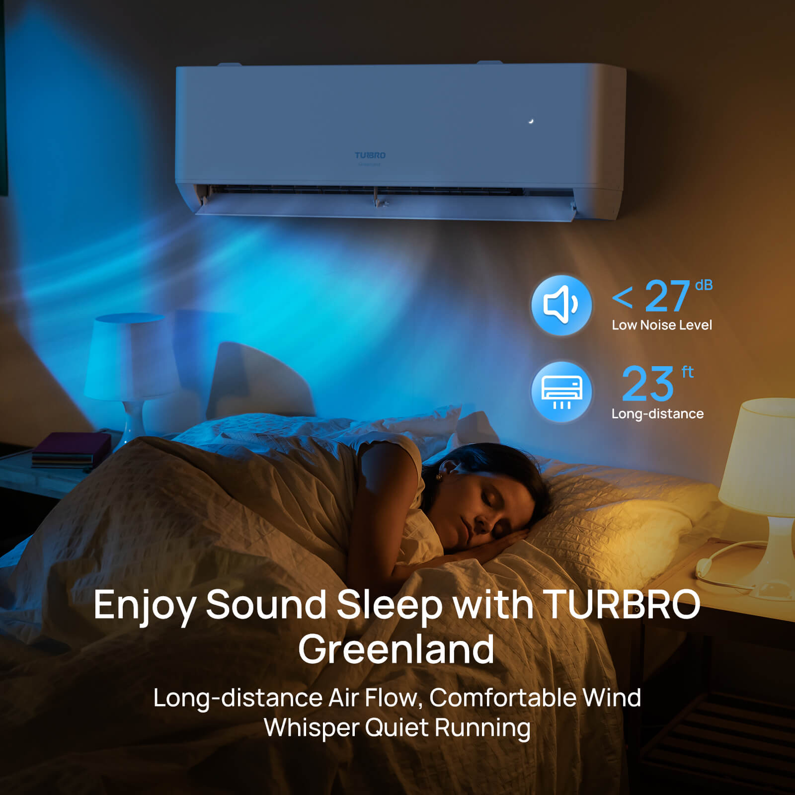 Greenland 9000 BTU WiFi Ductless Mini Split AC with Heat Pump (R454B) - Tampa Home & Garden Store