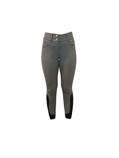 American Equus Performance Breeches grey riding pants with high waist and double-button closure on Tampa Home & Garden Store