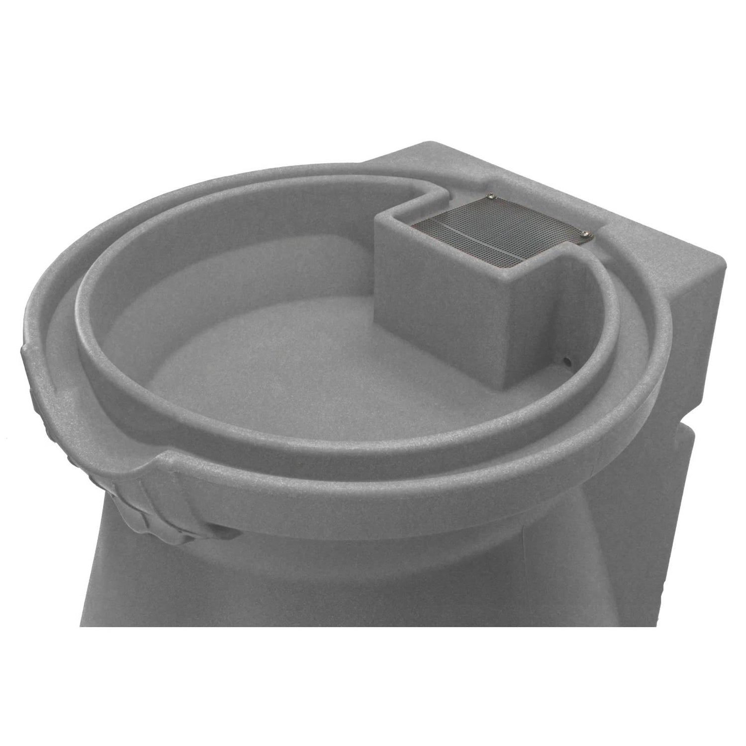 Grey Granite 65 Gallon Plastic Urn Rain Barrel with Planter Top - Tampa Home & Garden Store