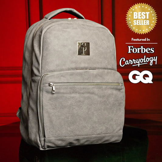 Grey Leather Commuter Bag - Tampa Home & Garden Store