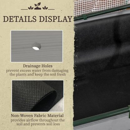 Grey Wood Elevated Raised Garden Bed Planter with Greenhouse Cover - Tampa Home & Garden Store