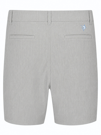 Bayport Lightweight Shorts by White Water Life, light gray fabric, back welt pockets, belt loops on Tampa Home & Garden Store