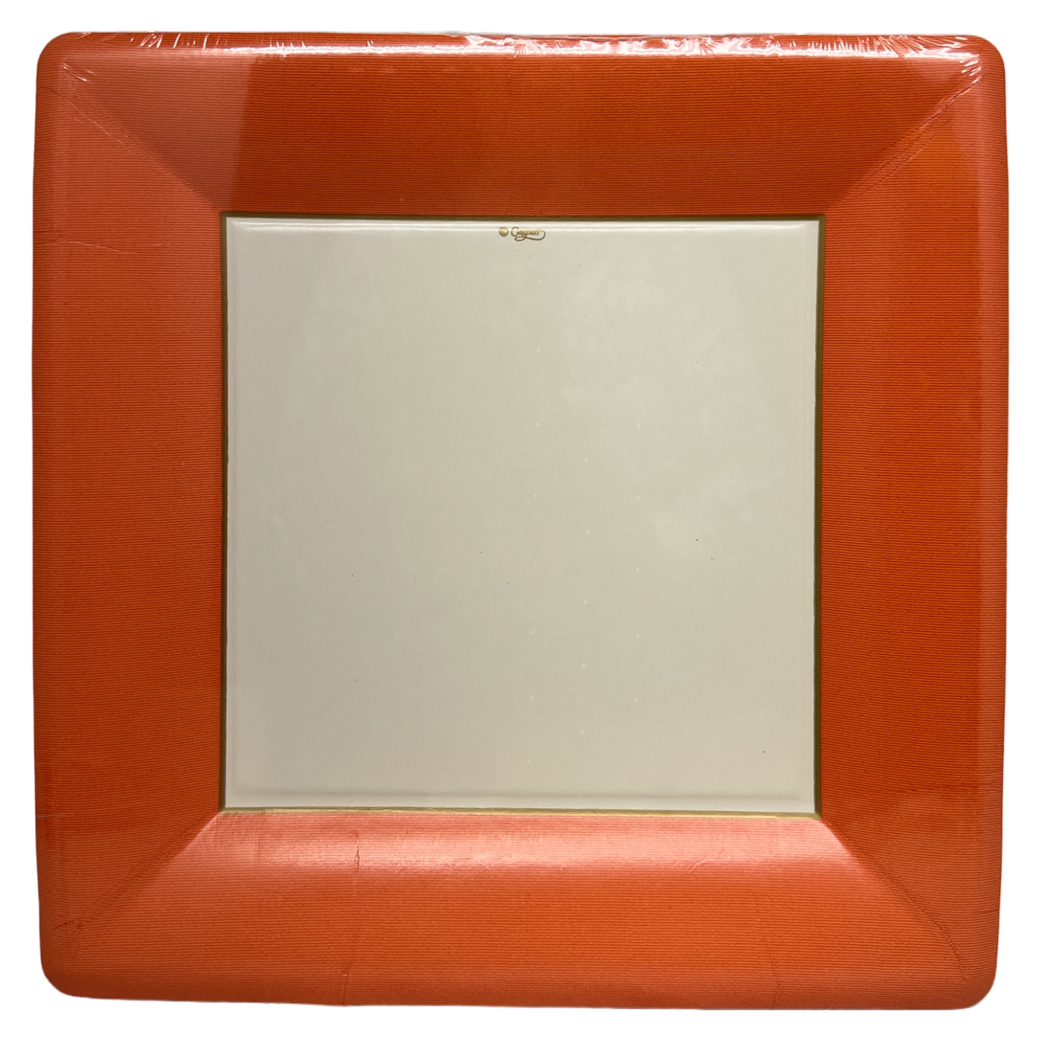 Grosgrain Deep Orange - Square Dinner Plate - Tampa Home & Garden Store