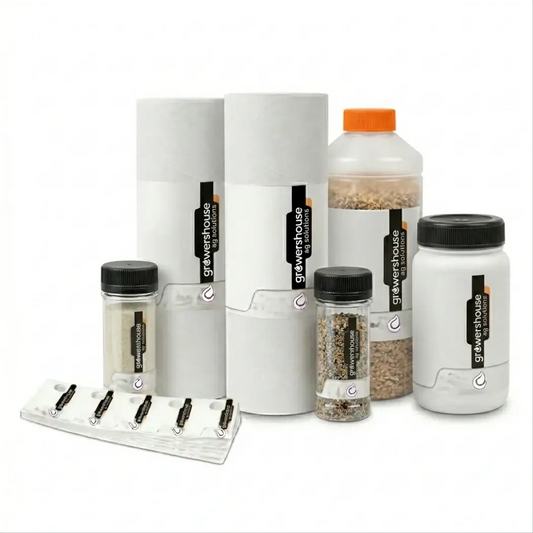 GrowersHouse Wheast Lacewing food kit with white bottles, jars and sachets on Tampa Home & Garden Store