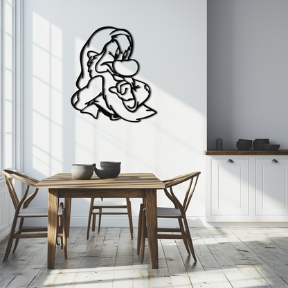 Grumpy Dwarf Metal Wall Art – Whimsical Cartoon-Inspired Metal Silhouette Décor- KAF577 - Tampa Home & Garden Store