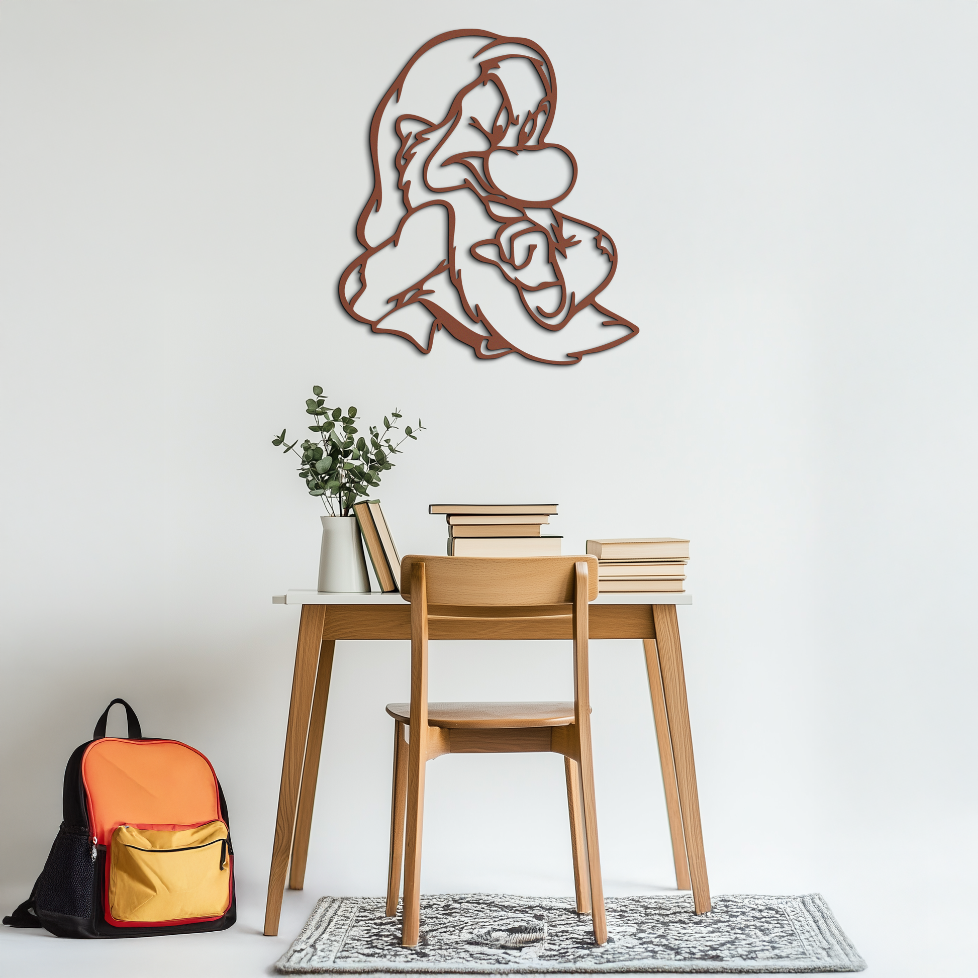 Grumpy Dwarf Metal Wall Art – Whimsical Cartoon-Inspired Metal Silhouette Décor- KAF577 - Tampa Home & Garden Store