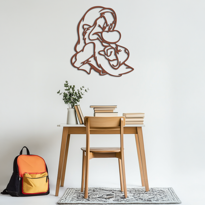 Grumpy Dwarf Metal Wall Art – Whimsical Cartoon-Inspired Metal Silhouette Décor- KAF577 - Tampa Home & Garden Store