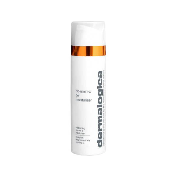 Dermalogica Biolumin-C gel moisturizer bottle, white with orange band, facial skincare on Tampa Home & Garden Store