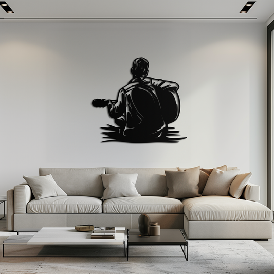 Guitar Boy Metal Wall Art – Musical Silhouette Design for Kids’ Rooms and Music Corners- KAF697 - Tampa Home & Garden Store