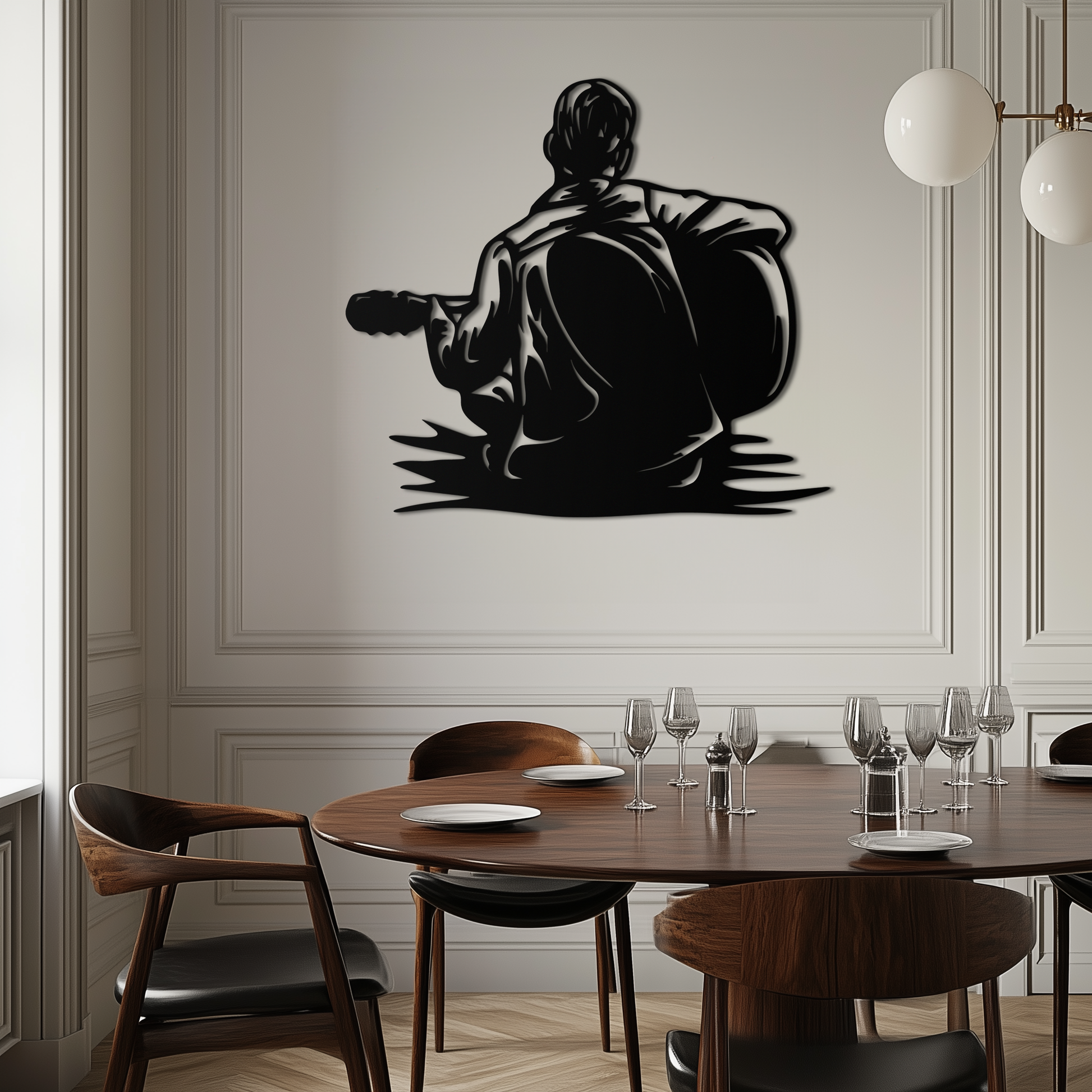 Guitar Boy Metal Wall Art – Musical Silhouette Design for Kids’ Rooms and Music Corners- KAF697 - Tampa Home & Garden Store