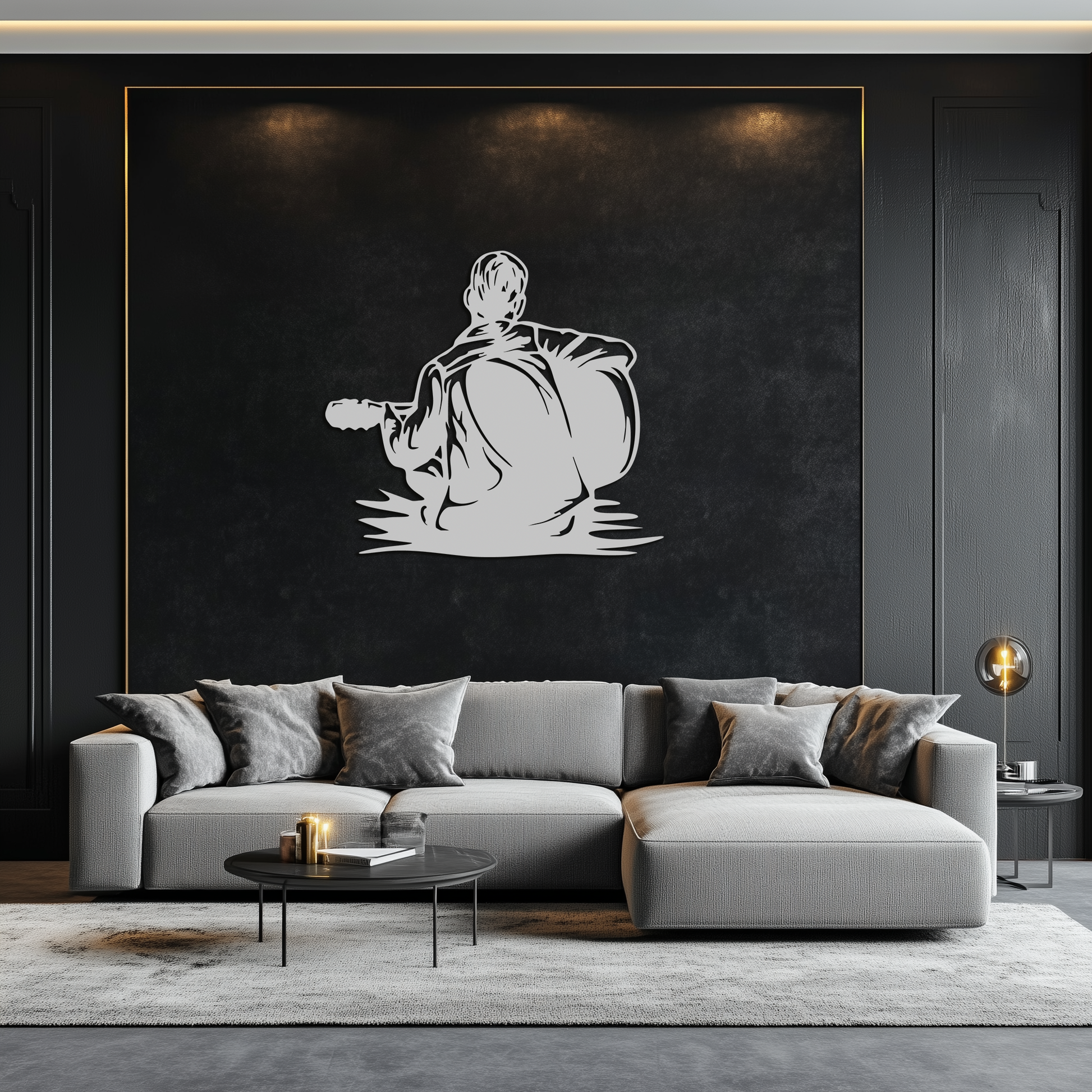 Guitar Boy Metal Wall Art – Musical Silhouette Design for Kids’ Rooms and Music Corners- KAF697 - Tampa Home & Garden Store