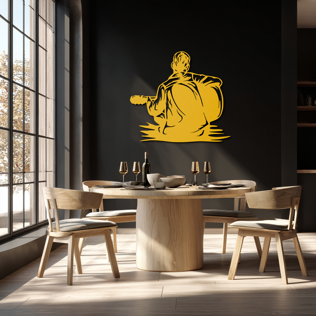 Guitar Boy Metal Wall Art – Musical Silhouette Design for Kids’ Rooms and Music Corners- KAF697 - Tampa Home & Garden Store