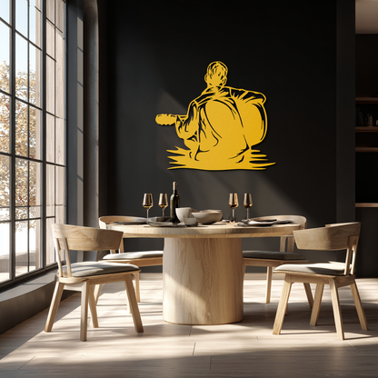 Guitar Boy Metal Wall Art – Musical Silhouette Design for Kids’ Rooms and Music Corners- KAF697 - Tampa Home & Garden Store