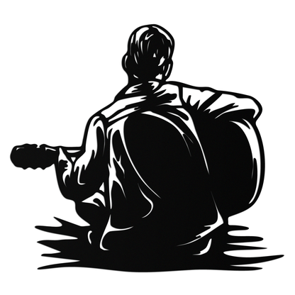 Guitar Boy Metal Wall Art – Musical Silhouette Design for Kids’ Rooms and Music Corners- KAF697 - Tampa Home & Garden Store