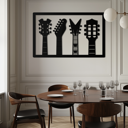 Guitar Neck Metal Wall Art - Modern Music Lover’s Decor- KAF258 - Tampa Home & Garden Store