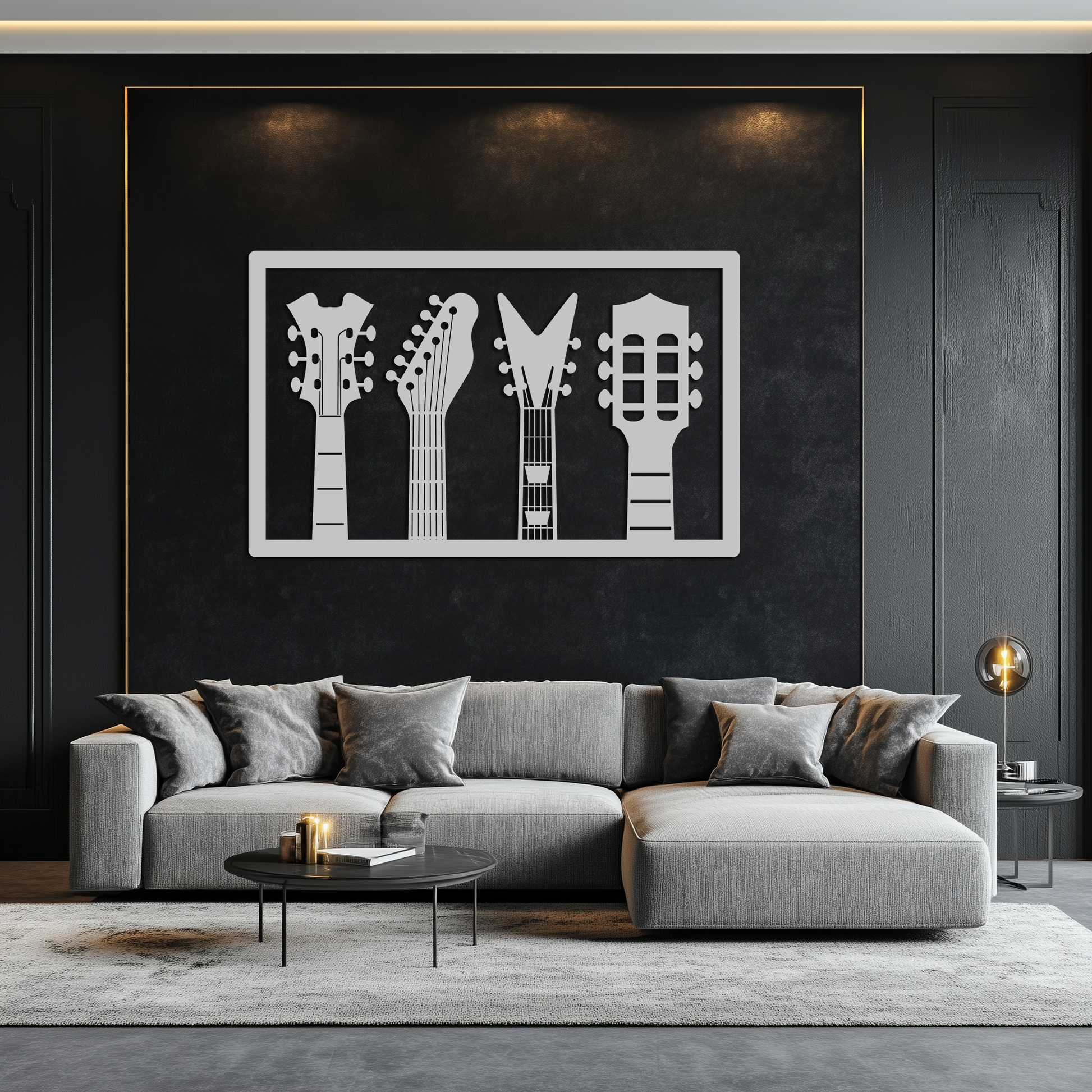 Guitar Neck Metal Wall Art - Modern Music Lover’s Decor- KAF258 - Tampa Home & Garden Store