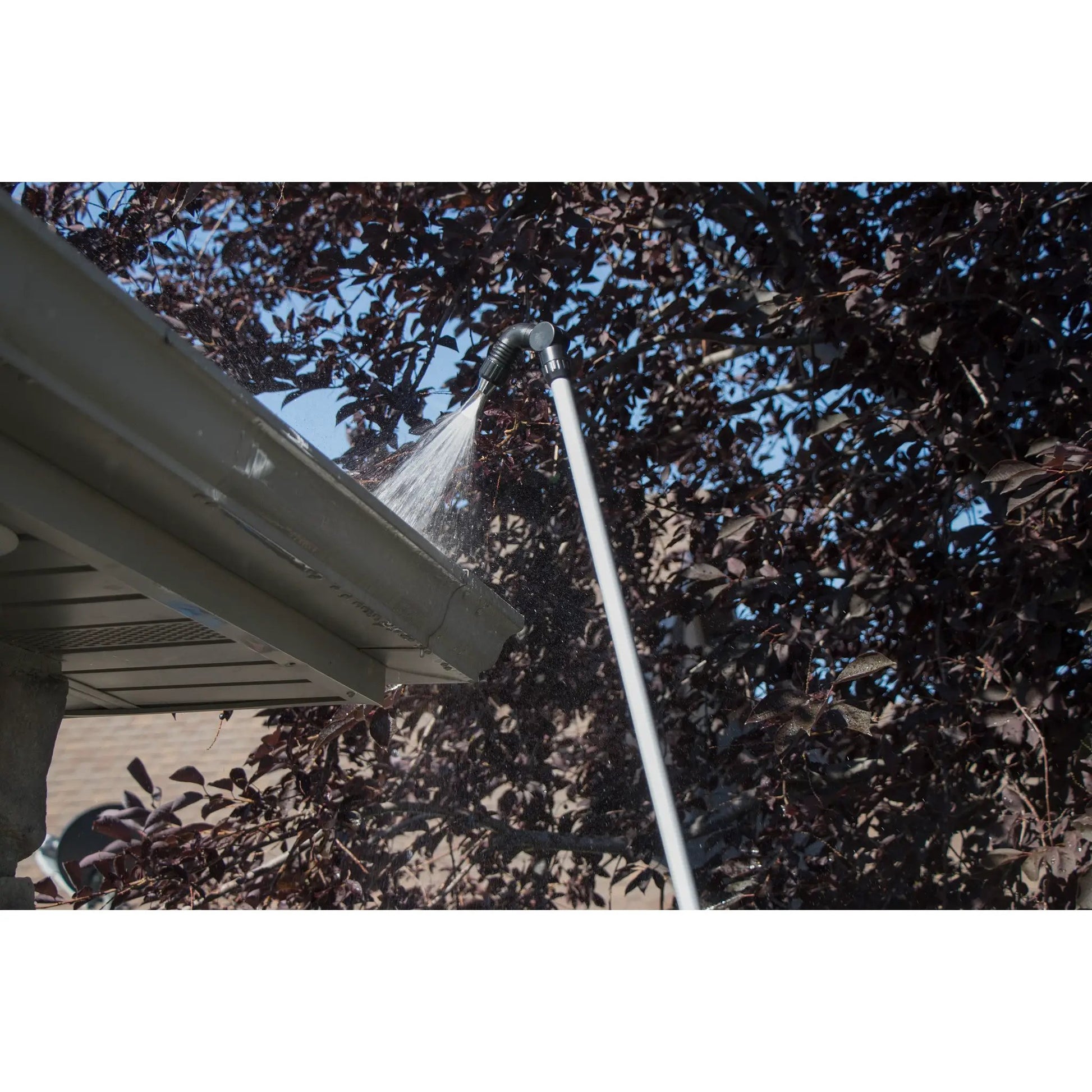 Telescoping gutter cleaning wand with 180 nozzle on hose Orbit Irrigation on Tampa Home & Garden Store
