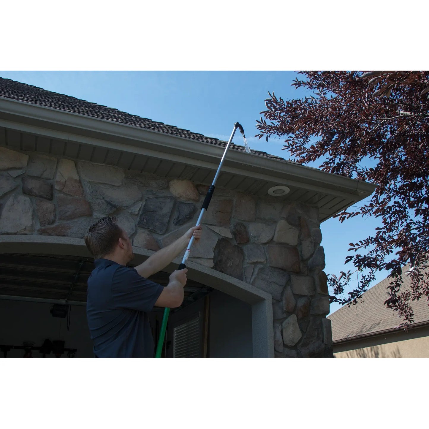 Telescoping gutter cleaning wand with 180 nozzle by Orbit Irrigation water wand for elevated reach spray on Tampa Home & Garden Store