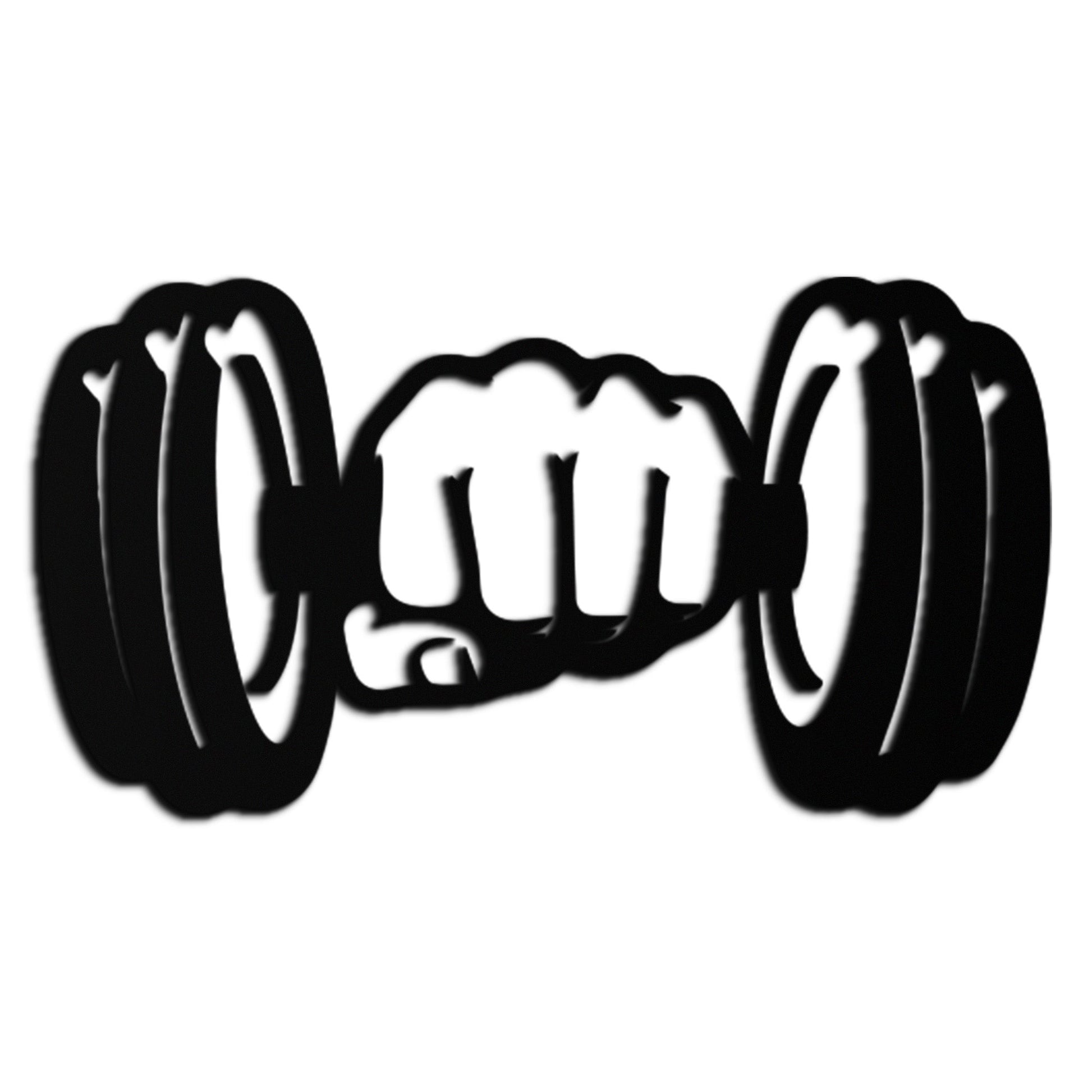 Gym Dumbbell Power Metal Wall Art - Bold and Motivational Gym Decor - KAF143 - Tampa Home & Garden Store