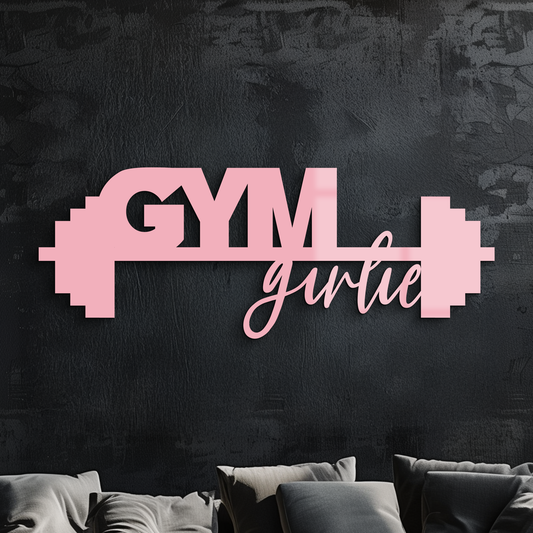 Gym Girlie Metal Wall Art – Fitness Motivational Home & Gym Decor - KAFGP121 - Tampa Home & Garden Store