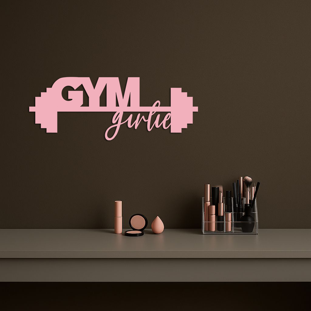 Gym Girlie Metal Wall Art – Fitness Motivational Home & Gym Decor - KAFGP121 - Tampa Home & Garden Store