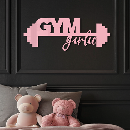 Gym Girlie Metal Wall Art – Fitness Motivational Home & Gym Decor - KAFGP121 - Tampa Home & Garden Store