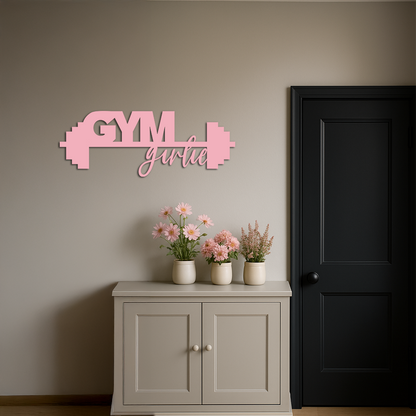 Gym Girlie Metal Wall Art – Fitness Motivational Home & Gym Decor - KAFGP121 - Tampa Home & Garden Store
