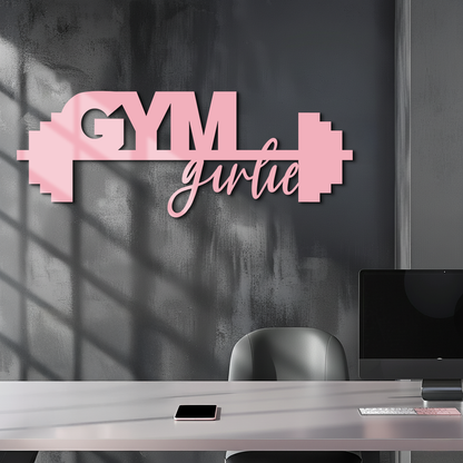 Gym Girlie Metal Wall Art – Fitness Motivational Home & Gym Decor - KAFGP121 - Tampa Home & Garden Store