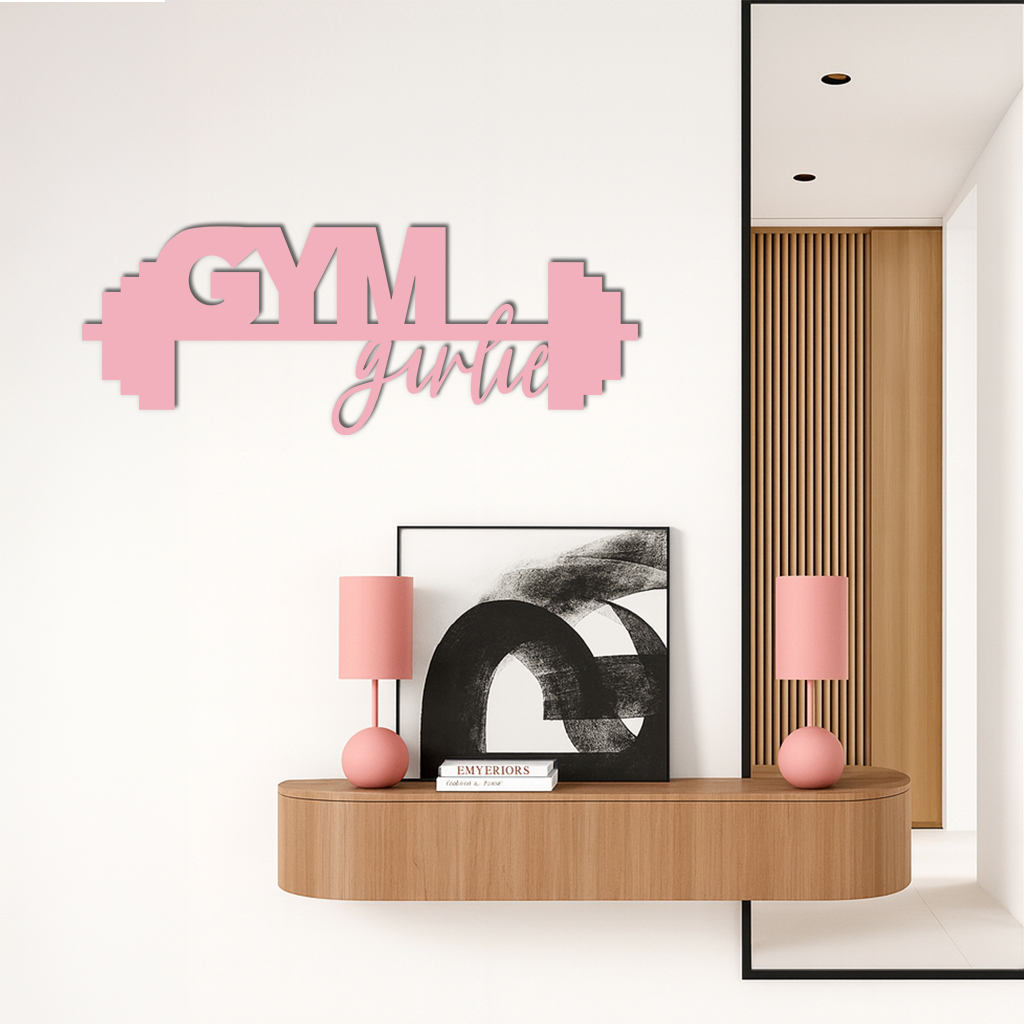 Gym Girlie Metal Wall Art – Fitness Motivational Home & Gym Decor - KAFGP121 - Tampa Home & Garden Store