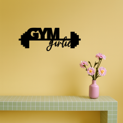 Gym Girlie Metal Wall Art – Fitness Motivational Home & Gym Decor - KAFGP121 - Tampa Home & Garden Store