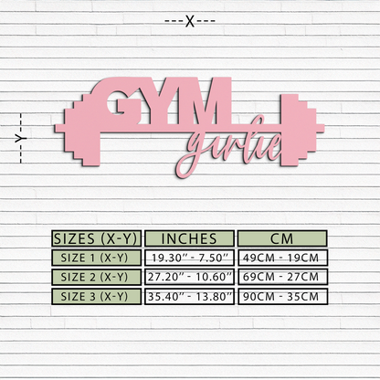 Gym Girlie Metal Wall Art – Fitness Motivational Home & Gym Decor - KAFGP121 - Tampa Home & Garden Store