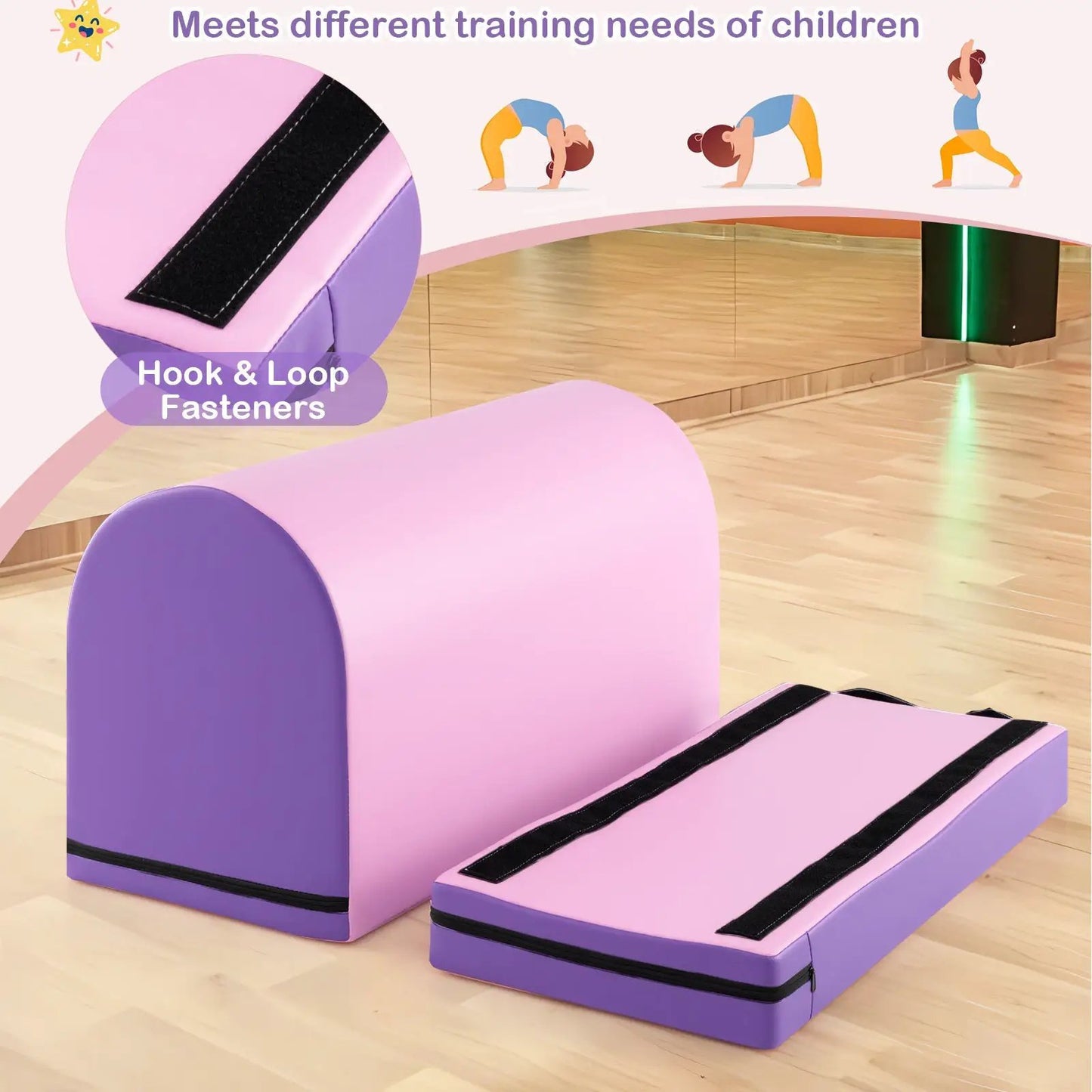Gymnastics Vaulting Box with Detachable Mat