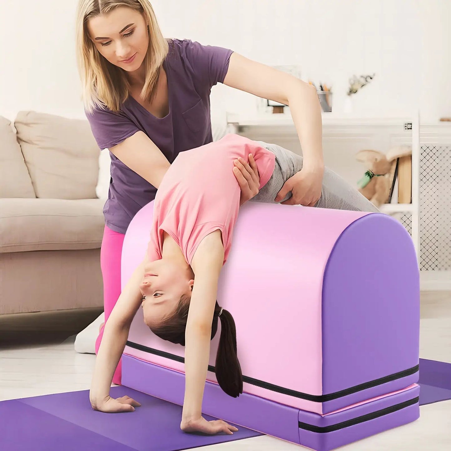 Gymnastics Vaulting Box with Detachable Mat