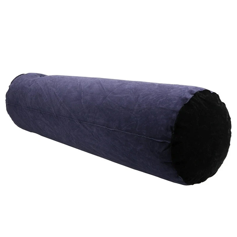 Inflatable wedge pillow, adjustable support cushion; navy blue with black end caps on Tampa Home & Garden Store