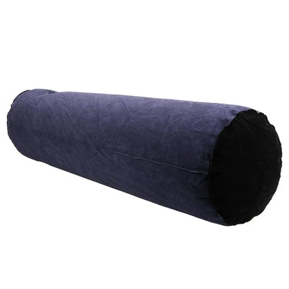 Inflatable wedge pillow, adjustable support cushion; navy blue with black end caps on Tampa Home & Garden Store