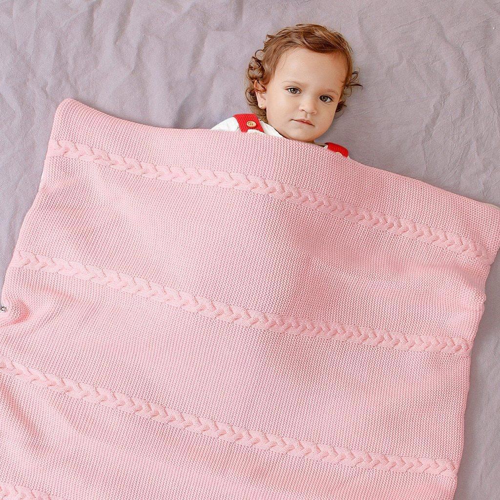 Newborn Baby Knit Sleep Bag and Swaddle Blanket